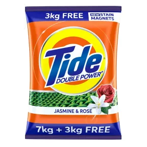 Tide Plus Double Power Detergent Washing Powder Jasmine & Rose 7kg + 3kg FREE