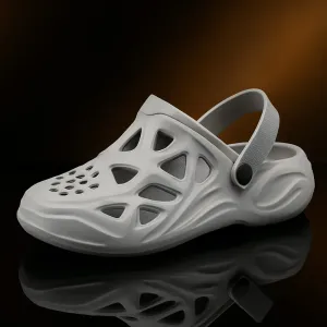 Crocks Men's Slippers Lightweight & Waterproof Grey Clogs For Rainy Season 