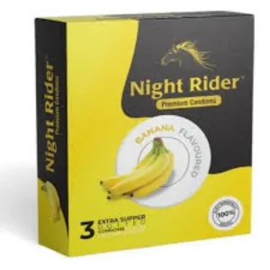 Night Rider Extra Super Dotted Premium Condoms - Banana 3's