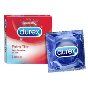 Durex Extra Thin Condoms, 3 Count