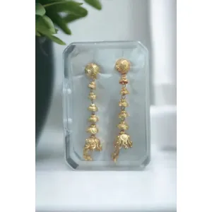 Lightweight Gold Jhumka Earrings - Ideal for Weddings, Festivals, and Daily Wear