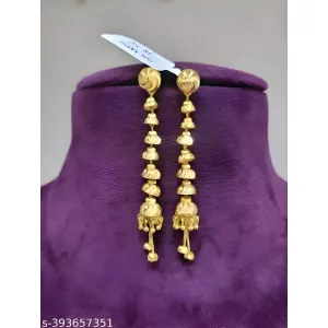Gold-Plated Jhumka Earrings: Perfect for Weddings and Festivals