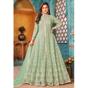 Netted Anarkali Style Gown