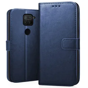  Redmi Note 9 Flip Cover | Leather Finish | Inside Pockets & Inbuilt Stand |