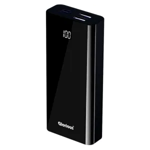 Glorious GPB-M6-100 10000 -mAh Li-Polymer Power Bank - Black (Dual Input of Type - C, Micr