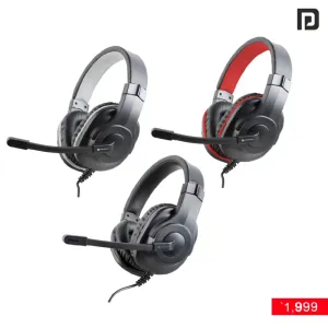 Genesis Wired Over The Ear Headphone with Adjustable Mic, 3.5mm Audio Jack, 1.8M Nylon Braided Cable for Gaming