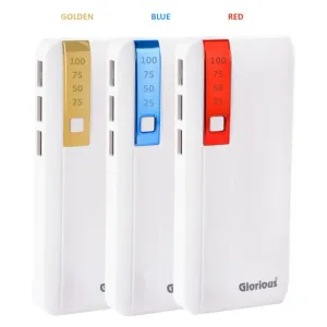 Glorious GPB-MS-100 10000 -mAh Li-Ion Power Bank White Blue