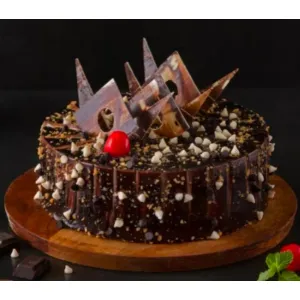 Crunchy Dark chocolate Cake 