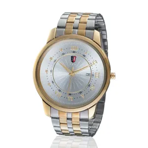 SM MENS GOLD INDEX DIAL ( DATE ) TWO TONE WATCH