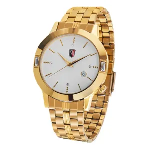 Sm Men'S (Date) Gold Watch New