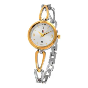 Sm Ladies Stone Embedded Two Tone Gold Watch