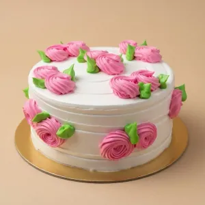 Pineapple pink elegant cake