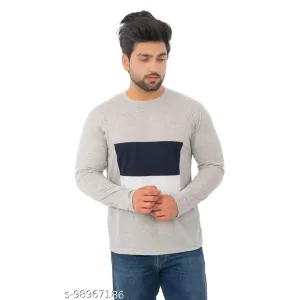SKYBEN Branded Solid T Shirt For Men In Blended Fabric