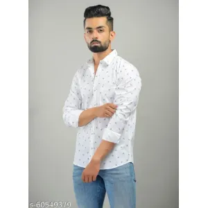 Fancy Glamorous Men Shirts- White