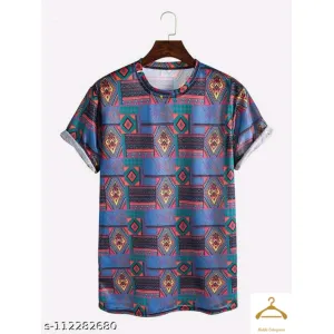 Men's Gents Boys stratchable Tshirt Stylish Round Neck Printed Tshirt