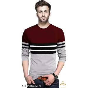 Men's Casual t-Shirt Round-Neck Full Sleeve Fully Cotton Blend T-Shirts