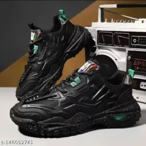 Black sports shoes for new design