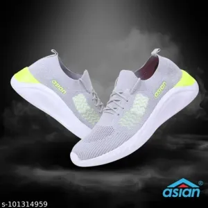 Asian Green Solid Slip-on Sneakers For Men