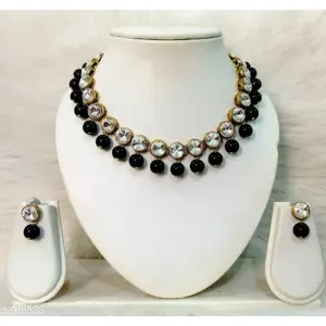 Trendy Alloy & Kundan Beads Necklace Set