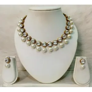 Trendy Alloy & Kundan Beads Necklace Set