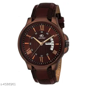 Attractive Men Brown Synthetic Leather Analog Watch