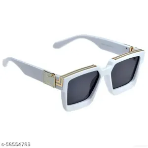  UV PROTECTIVE LENSES & WHITE COLOR GOGGLES BADSHAH SUNGLASSES