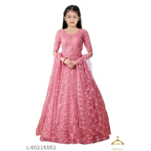 Trendy Embroidery with stone work Ethnic kids gown