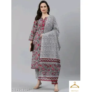 Printed Kurta Pant Dupatta Set