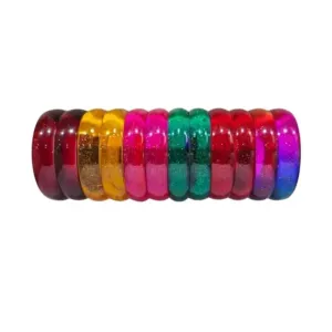 #1042  Vibrant Glass kada Set.