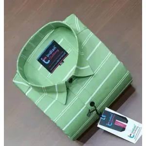 #975 Pure Cotton Striped Shirt 