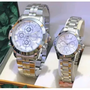 #815 Stainless-steel Couple Watch Combo