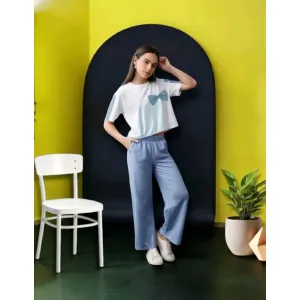 #469 Trendy Partywear T-Shirt & Bottom Set