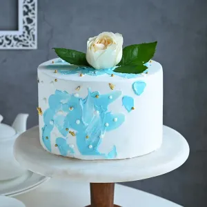 Aqua Blue Cream Cake