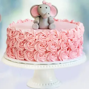 Rose Elephant Fondant Cake