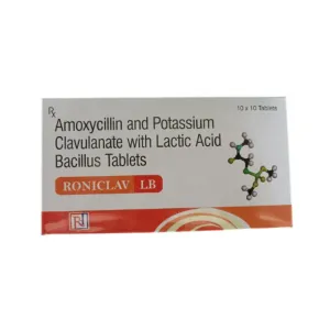 Amoxycillin and potassium clavulanate with lactic acid bacillus tablets ( roniclav lb )