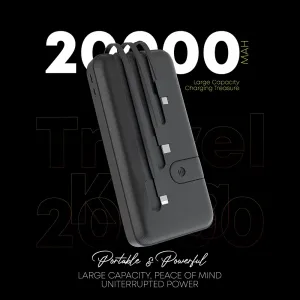 UBON 20000 mAh Lithium Polymer Power Bank and Attached Mobile Stand (6 month warranty)