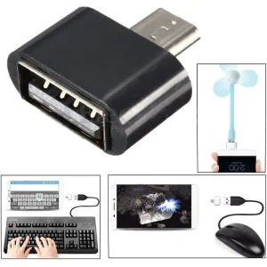 Micro USB OTG to USB 2.0 Adapter for Smartphones and Tablets ( pack of 3 )