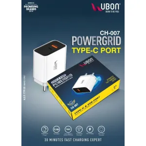 Super fast charging 3.4A Mobile Charger With Cable,Type-C & USB Ports ( 6 month warranty )
