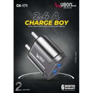 2.4Amp Micro/v8 2USB Ports Fast Charger With Cable ( 6 month warranty )