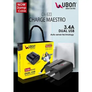 3.4A Dual USB Port Wall Charger (6 month warranty)
