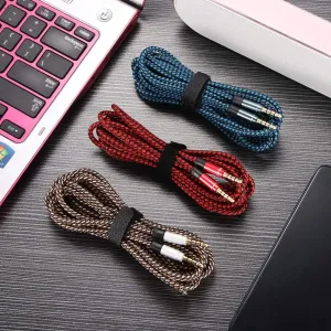 Nylon Braided 3.5mm Male to Male Audio AUX Cable