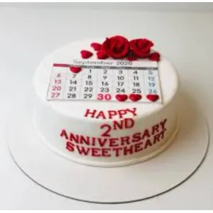 Save the date couple anniversary cake