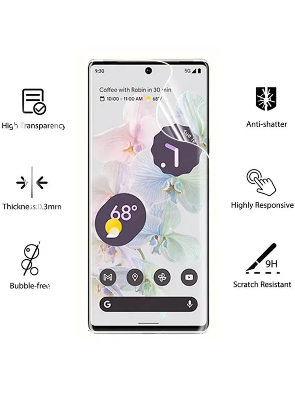 Pixel 6 Pro Glossy Hydrogel Film [NOT GLASS] Screen Protector
