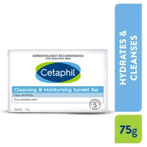 Cetaphil Soap,Cleansing & Moisturising Syndet Bar 75gram