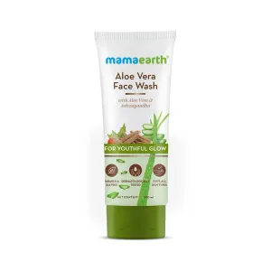 Mamaearth Facewash Aloe Vera Face Wash with Aloe Vera & Ashwagandha for a Youthful Glow - 