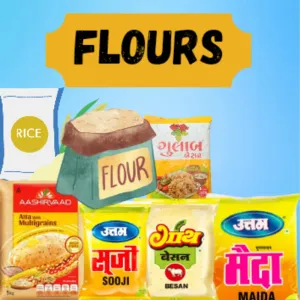 Flour(લોટ ),Sooji(સૂજી),Maida(મેંદો), Besan(બેસન )