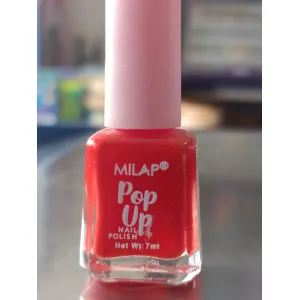 Milap Popup nail polish matt saffron red no 25 mrp 40/-