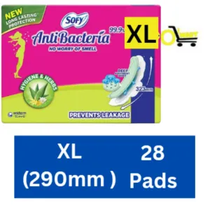 Sofy Antibacterial Pad XL  (290mm) 28pc 250/-