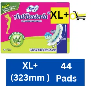 Sofy Antibacterial Pad XL+ (323mm) 44pc 399/-