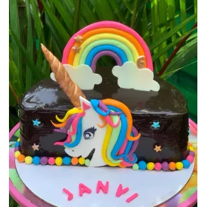 Unicorn design chocolate truffle cake 1kg 